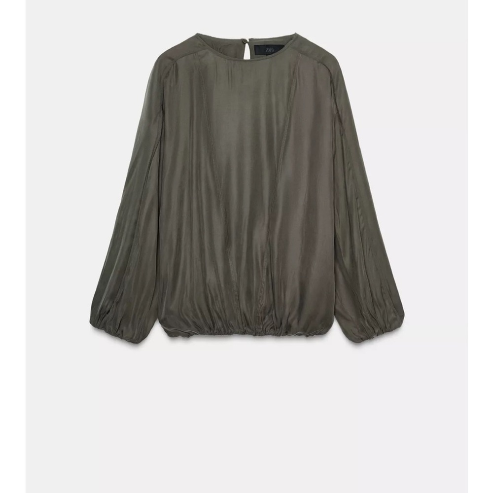Zara Khaki Women's Blouse